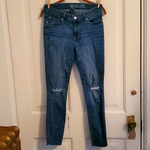 GAP Factory Denim - Gap Legging Skimmer Distressed Pant